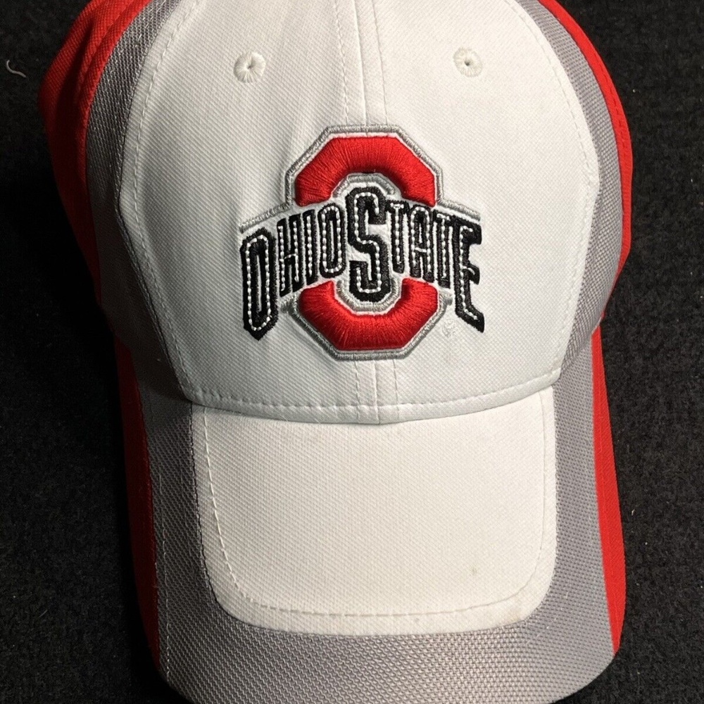 Ohio State Buckeyes Nike White/Red/Gray Dry Fit OS Baseball Hat